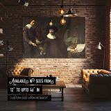 Two Gentlemen with Maps and a Globe canvas wall art in room setting 4