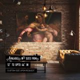 Holy Family with an Infant Child canvas wall art in room setting 4