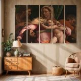 Holy Family with an Infant Child canvas wall art in room setting 6