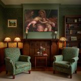 Holy Family with an Infant Child canvas wall art in room setting 7