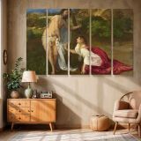 Christ and Mary Magdalene in a Garden canvas wall art in room setting 6