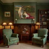 Christ and Mary Magdalene in a Garden canvas wall art in room setting 7