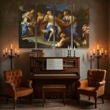 Classical Women and a Golden Crown canvas wall art in room setting 5