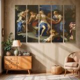 Classical Women and a Golden Crown canvas wall art in room setting 6