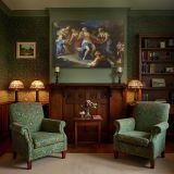 Classical Women and a Golden Crown canvas wall art in room setting 7