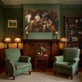 Mythological Feast with Figures and Cherubs canvas wall art in room setting 7