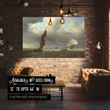 Sailing Boats on a Breezy Sea canvas wall art in room setting 4