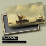 Fishing Boats in Warm Evening Light canvas front and rear frame view