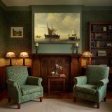 Fishing Boats in Warm Evening Light canvas wall art in room setting 7
