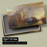Tall Sailing Ship beneath a Colourful Sky canvas front and rear frame view