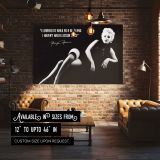 Marilyn Monroe Black and White Quote Portrait canvas wall art in room setting 4