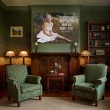 Marilyn Monroe in a Pink Dress with Quote canvas wall art in room setting 7