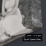 Marilyn Monroe and Arthur Miller Outdoors canvas texture and wrapped edge closeup