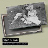 Marilyn Monroe and Arthur Miller Outdoors canvas front and rear frame view