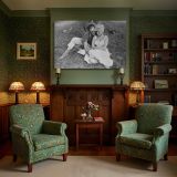 Marilyn Monroe and Arthur Miller Outdoors canvas wall art in room setting 7