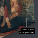 Classical Figures and Musicians by Caravaggio - canvas surface and wrapped edge detail