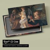 Classical Figures and Musicians by Caravaggio - canvas rear frame and hanging hardware