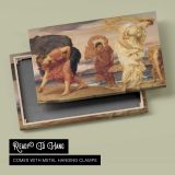 Classical Figures Bathing by the Sea by Frederic Leighton - canvas rear frame and hanging hardware