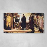 Classical Figures in a Procession by Frederic Leighton — single-panel canvas on a pale wall