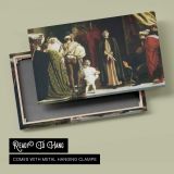 Classical Procession in a Grand Hall by Frederic Leighton - canvas rear frame and hanging hardware