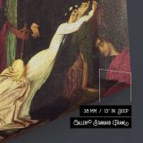 Classical Scene with a Reclining Woman by Frederic Leighton - canvas surface and wrapped edge detail