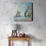 Claude Monet The Cliffs at Étretat (1885) — room mockup view 1