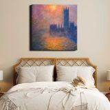 Claude Monet The Houses of Parliament, Sunset (1904) — room mockup view 17