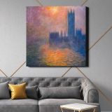 Claude Monet The Houses of Parliament, Sunset (1904) — room mockup view 21