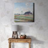 Claude Monet Tulip Fields at Sassenheim (1886) — room mockup view 1