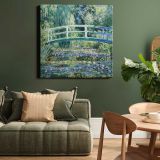 Claude Monet Water Lilies and Japanese Bridge (1899) — room mockup view 15