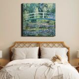 Claude Monet Water Lilies and Japanese Bridge (1899) — room mockup view 17