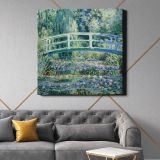 Claude Monet Water Lilies and Japanese Bridge (1899) — room mockup view 21
