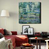 Claude Monet Water Lilies and Japanese Bridge (1899) — room mockup view 22