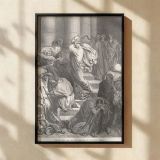 Cleansing the Temple - Buyers and Sellers Cast Out by Dore canvas wall art - Image 2