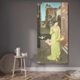 A Herald of Spring 1872 by Walter Crane canvas wall art displayed in a contemporary room