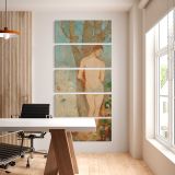 Saint Sebastian 1910 1912 by Odilon Redon five panel canvas wall art office mockup