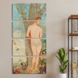 Saint Sebastian 1910 1912 by Odilon Redon three panel canvas wall art room mockup