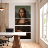 Mona Lisa by Leonardo da Vinci five panel canvas wall art office mockup