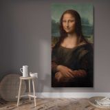 Mona Lisa by Leonardo da Vinci canvas wall art displayed in a contemporary room