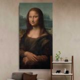 Mona Lisa by Leonardo da Vinci canvas wall art in a styled interior