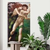 Phyllis and Demophoon 1870 by Edward Burne Jones canvas print displayed in a modern interior