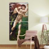 Phyllis and Demophoon 1870 by Edward Burne Jones two panel canvas wall art room mockup