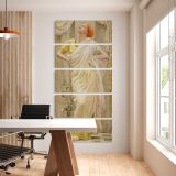 Canaries 1841 1893 by Albert Joseph Moore five panel canvas wall art office mockup