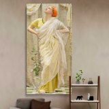 Canaries 1841 1893 by Albert Joseph Moore canvas wall art in a styled interior
