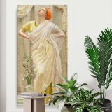 Canaries 1841 1893 by Albert Joseph Moore canvas print displayed in a modern interior