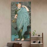 Battledore 1868 1870 by Albert Joseph Moore canvas wall art in a styled interior