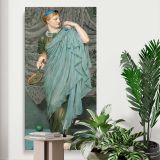 Battledore 1868 1870 by Albert Joseph Moore canvas print displayed in a modern interior