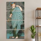 Battledore 1868 1870 by Albert Joseph Moore three panel canvas wall art room mockup