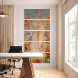 Pandora 1914 by Odilon Redon five panel canvas wall art office mockup