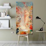 Pandora 1914 by Odilon Redon canvas wall art shown in a modern interior